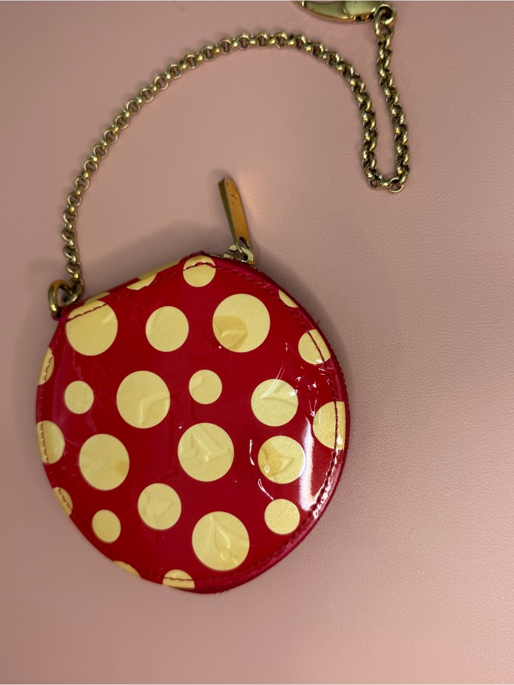 Authentic Louis Vuitton x Yayoi Kusama 2012 Dot Infinity Chapeau Coin Purse Red - Picture 2 of 5